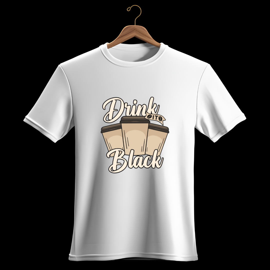 Drink It Black, Premium Men's Cotton T-Shirt | Super Combed | Bio-Washed