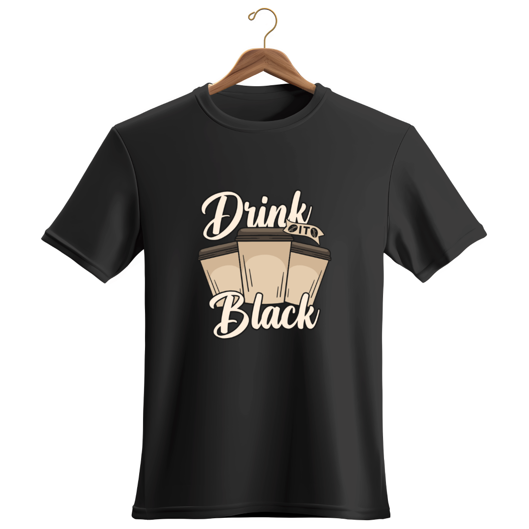 Drink It Black, Premium Men's Cotton T-Shirt | Super Combed | Bio-Washed