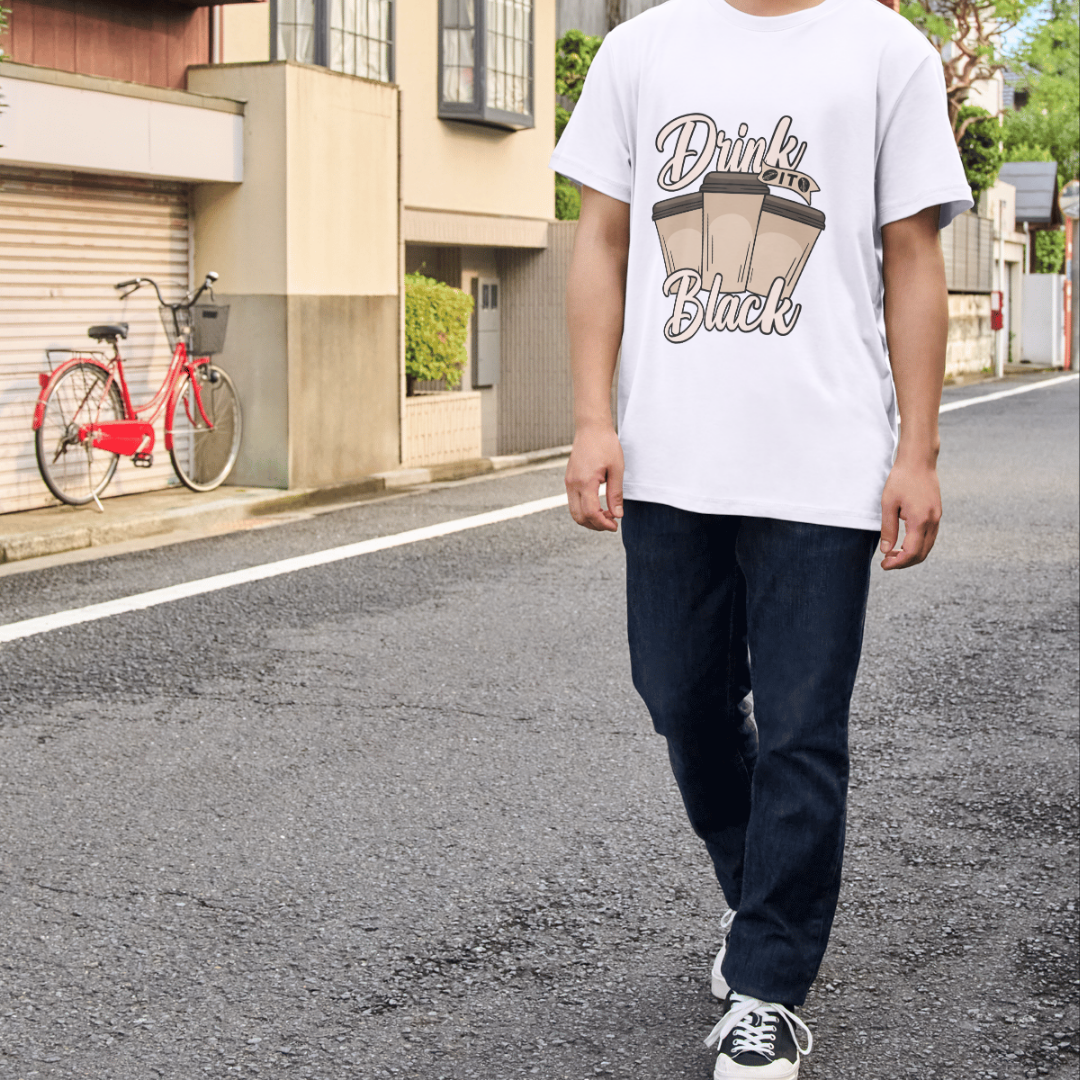Drink It Black, Premium Men's Cotton T-Shirt | Super Combed | Bio-Washed