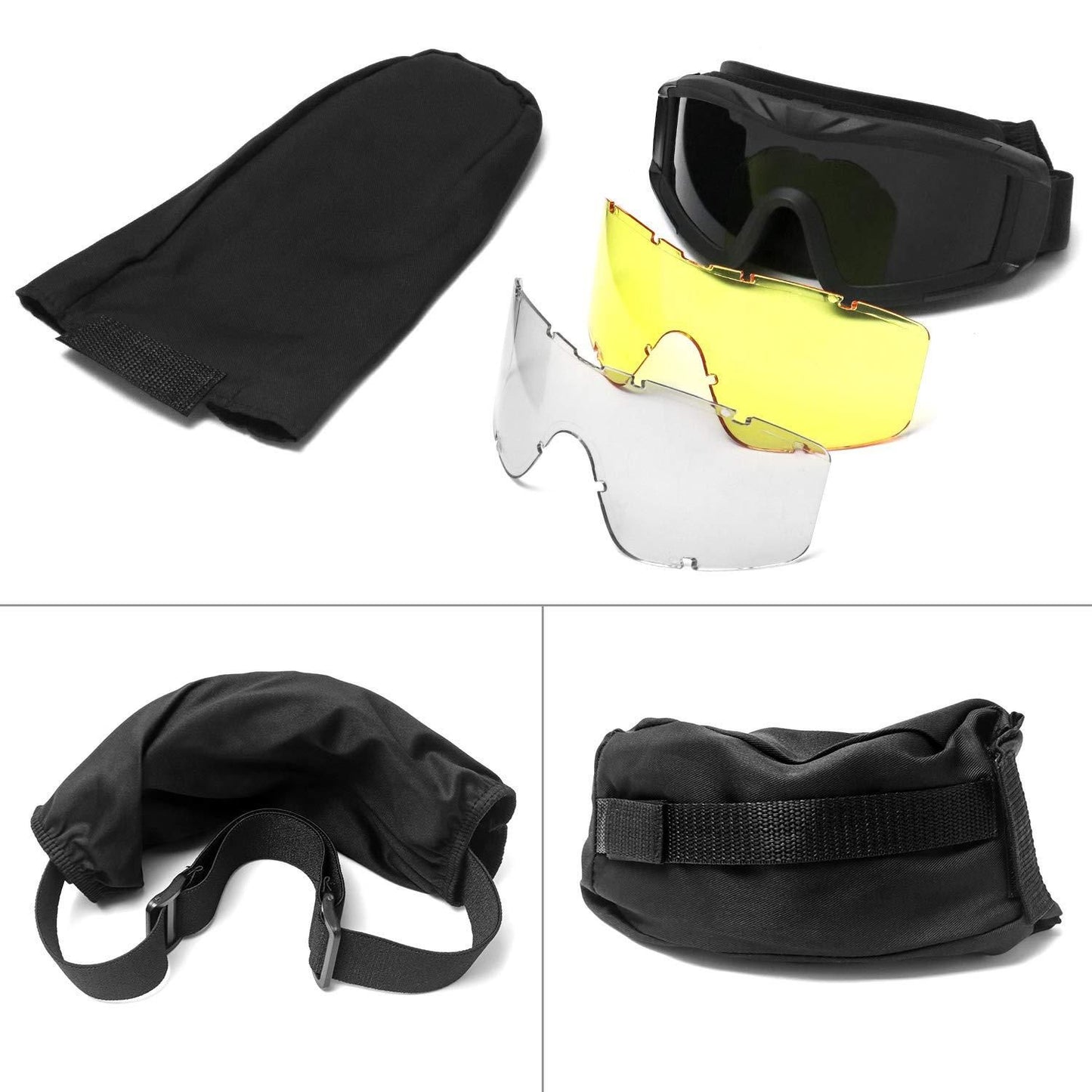 Polycarbonate Outdoor Sports Goggles with TPU Frame – Assorted Color (Pack of 1)