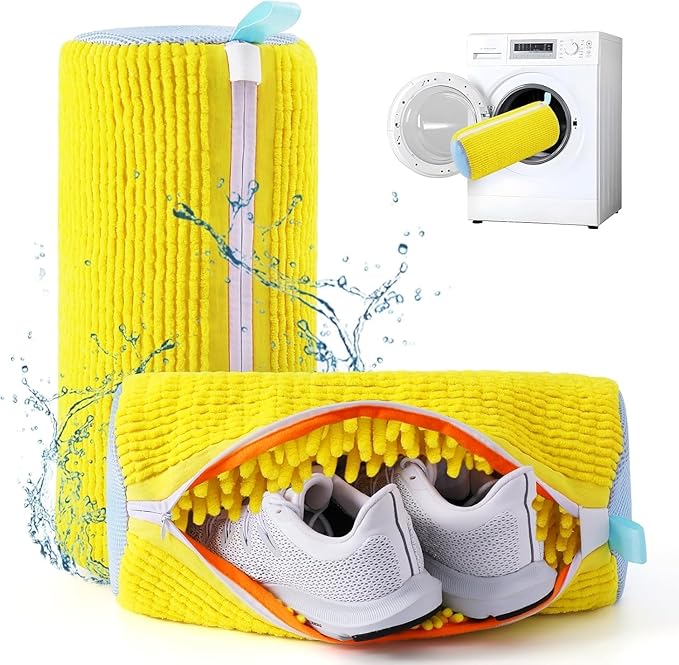 Invisible Zipper Side Opening Shoe Washing Bag for Washer and Dryer, Shoe Laundry Bags for Sneakers