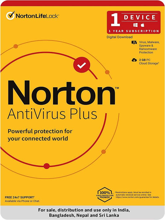 Norton Antivirus Plus 1 Device 1 year