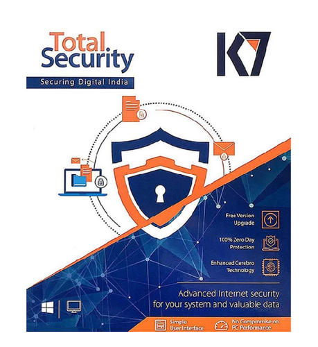 K7 Total Security – 5 User, 3 Year (Email Licence)