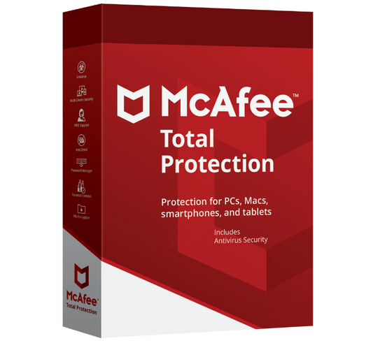 McAfee Total Protection 10 PC 1 Year (Email License)
