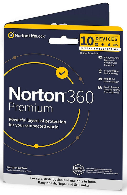 Norton 360 Premium 10 Device 3 Year - Email Delivery