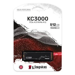 Kingston KC3000 PCIe 4.0 NVMe M.2 SSD - High-Performance Storage for Desktop and Laptop PCs -SKC3000S/512GB