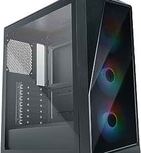 Cooler Master CMP520 Mesh Computer Case - 280mm Radiator Support | High Airflow Case | 3 x 120mm ARGB Fans Pre-Installed | Gaming Case, Black