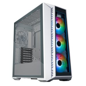 Cooler Master MasterBox MB520 Mesh ARGB (ATX) Mid Tower Cabinet (Black) white