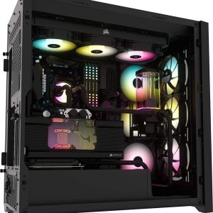 Corsair iCUE 5000X RGB Tempered Glass Mid-Tower ATX Computer Case/Gaming Cabinet - White