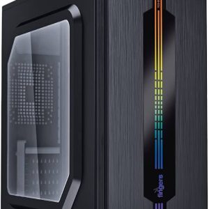 Fingers RGB-Bruno (SG) Computer Case (with Side Transparent Glass | Full ATX PC Cabinet with ARGB LEDs)