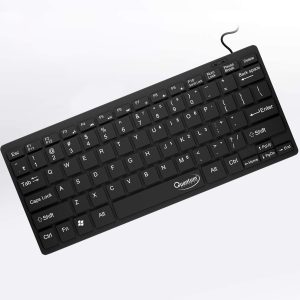 Quantum Mini Spill-Resistant USB Wired Slim Keyboard
