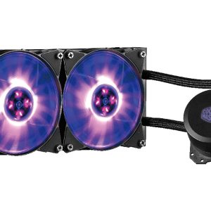 Cooler Master MasterLiquid ML240L RGB V2 CPU Liquid Cooler - Black | Support Intel & AMD CPU Socket AM5, AM4, AM3, LGA1700, 1200, 2066, 1151 | 3rd Gen Dual Chamber Pump | 240mm Close-Loop AIO