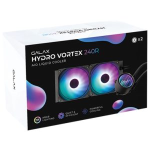 GALAX Hydro Vortex 240R ARGB Black CPU AIO Liquid Cooler/Compatible Intel LGA 1700 / AMD AM5 / ARGB