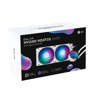 GALAX Hydro Vortex 240R ARGB White CPU AIO Liquid Cooler/Compatible Intel LGA 1700 / AMD AM5 / ARGB WHITE