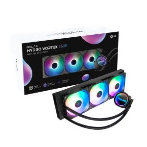 GALAX Hydro Vortex 360R ARGB Black CPU AIO Liquid Cooler/Compatible Intel LGA 1700 / AMD AM5 / ARGB WHITE
